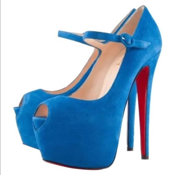 Christian Louboutin Shoes - 👑THE MOST STYLISH MARY JANES! Christian Louboutin Lady Highness Velour Platforms